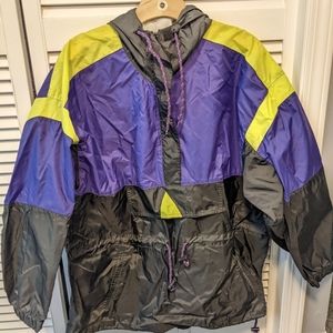 vintage ISPO colour-block windbreaker size large half zip